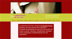 Desktop Screenshot of laboratoiredelavoix.com